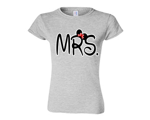 Sports Grey color MRS design T Shirt for Woman
