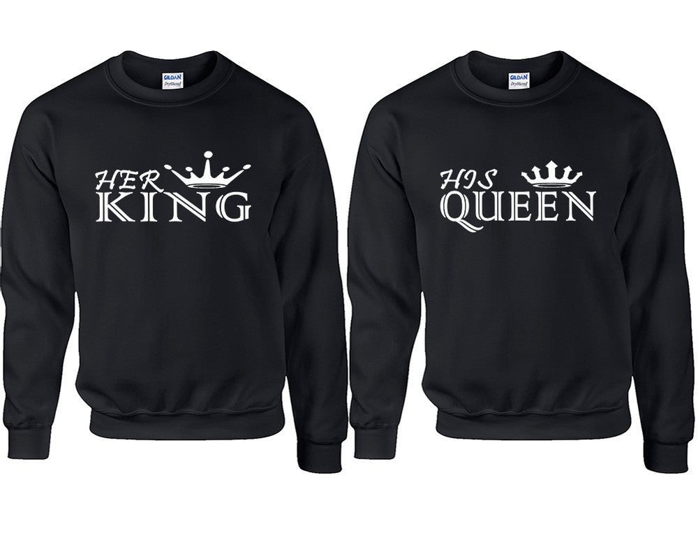 King Queen Couple Tshirt for Him Her His Couple Shirt