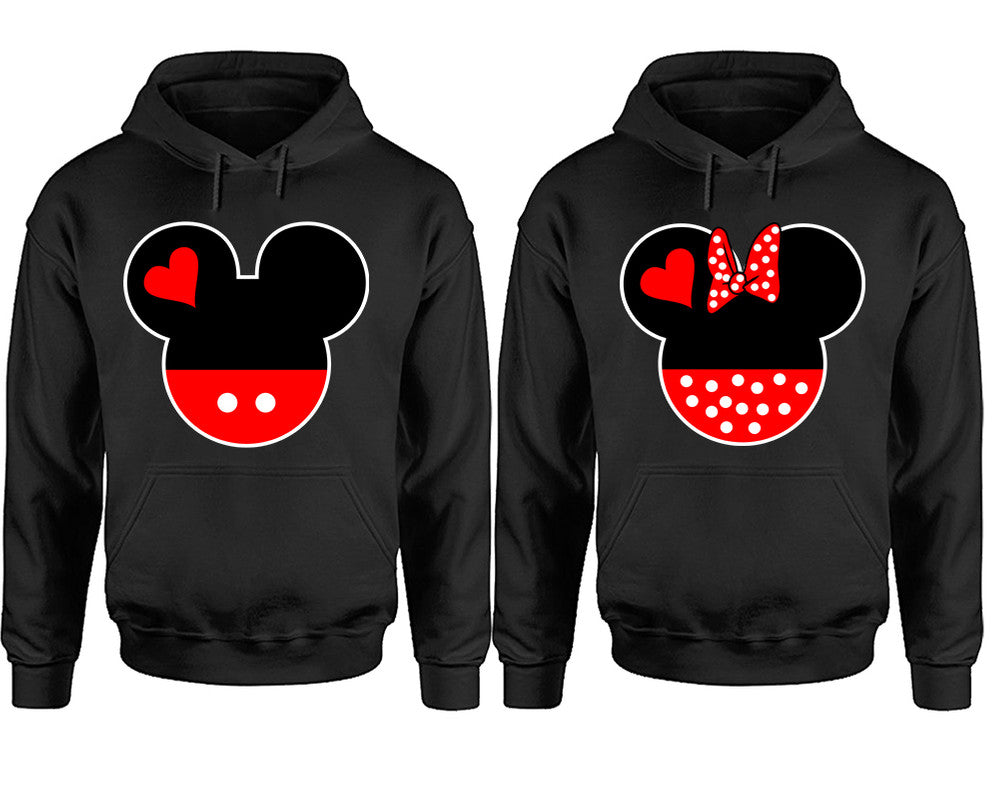 Mickey Minnie hoodie, Matching couple hoodies, Black pullover hoodies. Couple jogger pants and hoodies set.