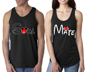 Soul Mate  matching couple tank tops. Couple shirts, Black tank top for men, tank top for women. Cute shirts.