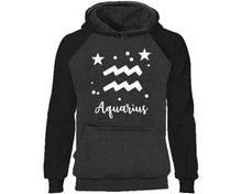 將圖片載入圖庫檢視器 Aquarius Zodiac Sign hoodie. Black Charcoal Hoodie, hoodies for men, unisex hoodies
