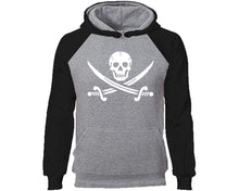將圖片載入圖庫檢視器 Jolly Roger designer hoodies. Black Grey Hoodie, hoodies for men, unisex hoodies
