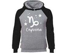 Cargar imagen en el visor de la galería, Capricorn Zodiac Sign hoodie. Black Grey Hoodie, hoodies for men, unisex hoodies
