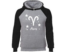 將圖片載入圖庫檢視器 Aries Zodiac Sign hoodie. Black Grey Hoodie, hoodies for men, unisex hoodies
