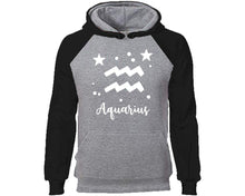 將圖片載入圖庫檢視器 Aquarius Zodiac Sign hoodie. Black Grey Hoodie, hoodies for men, unisex hoodies
