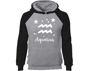 Aquarius Zodiac Sign hoodie. Black Grey Hoodie, hoodies for men, unisex hoodies