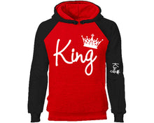 將圖片載入圖庫檢視器 King designer hoodies. Black Red Hoodie, hoodies for men, unisex hoodies
