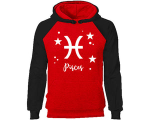 Pisces Zodiac Sign hoodie. Black Red Hoodie, hoodies for men, unisex hoodies