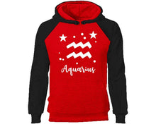 將圖片載入圖庫檢視器 Aquarius Zodiac Sign hoodie. Black Red Hoodie, hoodies for men, unisex hoodies
