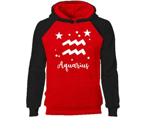 Aquarius Zodiac Sign hoodie. Black Red Hoodie, hoodies for men, unisex hoodies