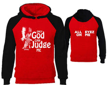 將圖片載入圖庫檢視器 Only God Can Judge Me designer hoodies. Black Red Hoodie, hoodies for men, unisex hoodies

