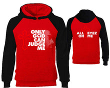 將圖片載入圖庫檢視器 Only God Can Judge Me designer hoodies. Black Red Hoodie, hoodies for men, unisex hoodies
