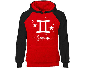 Gemini Zodiac Sign hoodie. Black Red Hoodie, hoodies for men, unisex hoodies