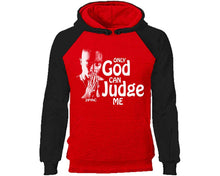 Görseli Galeri görüntüleyiciye yükleyin, Only God Can Judge Me designer hoodies. Black Red Hoodie, hoodies for men, unisex hoodies
