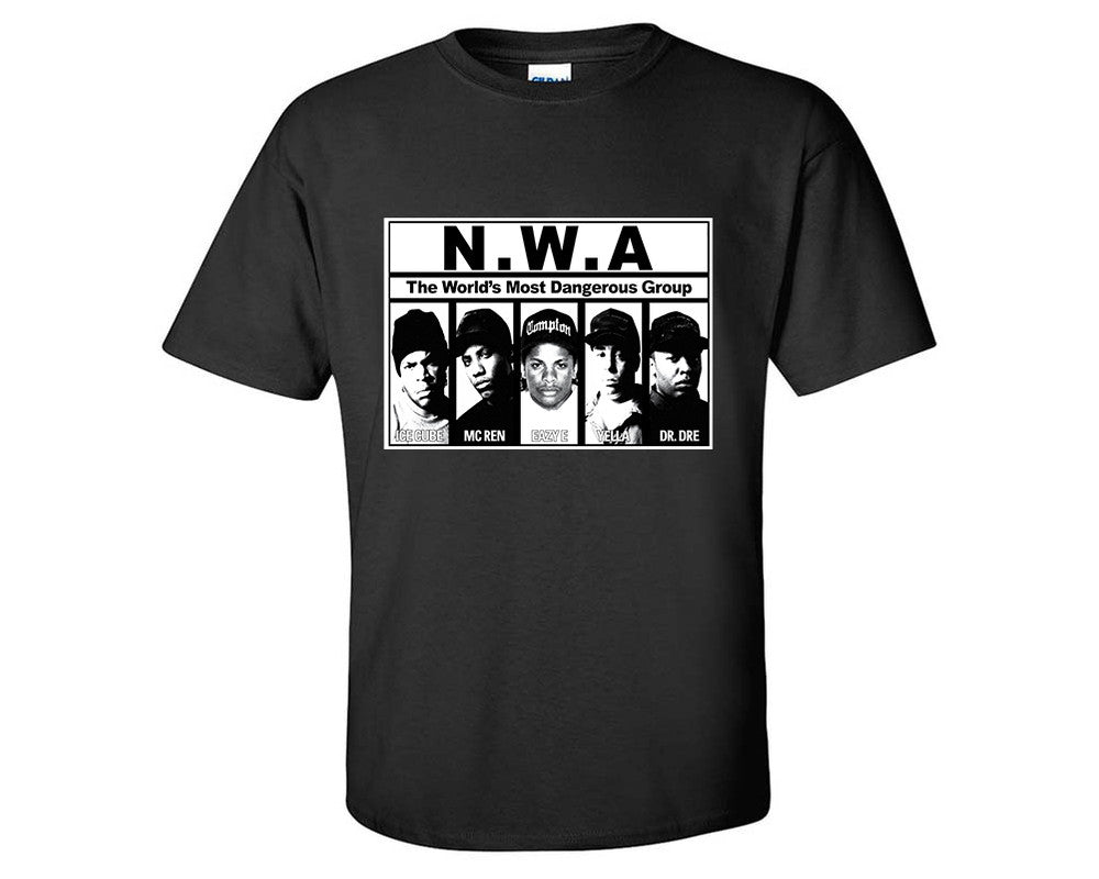 NWA custom t shirts, graphic tees. Black t shirts for men. Black t shirt for mens, tee shirts.