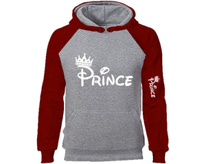 Prince designer hoodies. Burgundy Grey Hoodie, hoodies for men, unisex hoodies