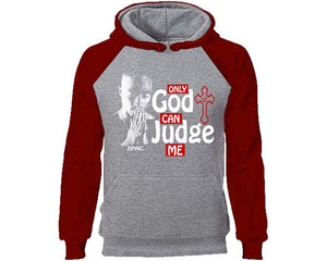 Only God Can Judge Me designer hoodies. Burgundy Grey Hoodie, hoodies for men, unisex hoodies
