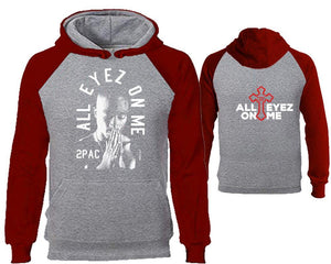 All Eyes On Me designer hoodies. Burgundy Grey Hoodie, hoodies for men, unisex hoodies