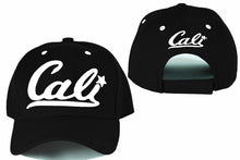 Load image into Gallery viewer, Cali designer baseball hats, embroidered baseball caps, Black baseball cap

