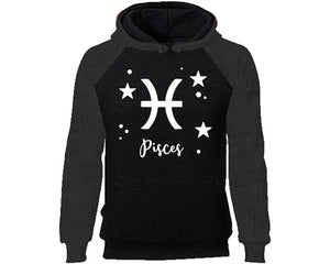 Pisces Zodiac Sign hoodie. Charcoal Black Hoodie, hoodies for men, unisex hoodies