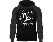 Cargar imagen en el visor de la galería, Capricorn Zodiac Sign hoodie. Charcoal Black Hoodie, hoodies for men, unisex hoodies
