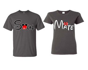 Soul Mate matching couple shirts.Couple shirts, Charcoal t shirts for men, t shirts for women. Couple matching shirts.