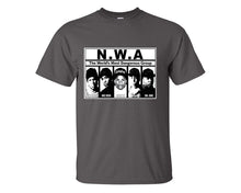 Load image into Gallery viewer, NWA custom t shirts, graphic tees. Charcoal t shirts for men. Charcoal t shirt for mens, tee shirts.
