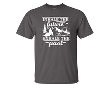 Load image into Gallery viewer, Inhale The Future Exhale The Past custom t shirts, graphic tees. Charcoal t shirts for men. Charcoal t shirt for mens, tee shirts.
