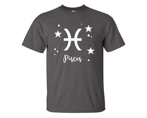 Pisces custom t shirts, graphic tees. Charcoal t shirts for men. Charcoal t shirt for mens, tee shirts.