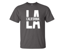 Cargar imagen en el visor de la galería, LA California custom t shirts, graphic tees. Charcoal t shirts for men. Charcoal t shirt for mens, tee shirts.
