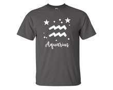 Load image into Gallery viewer, Aquarius custom t shirts, graphic tees. Charcoal t shirts for men. Charcoal t shirt for mens, tee shirts.
