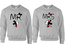 將圖片載入圖庫檢視器 Mr Mrs couple sweatshirts. Sports Grey sweaters for men, sweaters for women. Sweat shirt. Matching sweatshirts for couples
