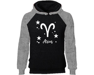 Aries Zodiac Sign hoodie. Grey Black Hoodie, hoodies for men, unisex hoodies