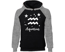 將圖片載入圖庫檢視器 Aquarius Zodiac Sign hoodie. Grey Black Hoodie, hoodies for men, unisex hoodies
