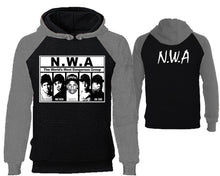 Cargar imagen en el visor de la galería, NWA designer hoodies. Grey Black Hoodie, hoodies for men, unisex hoodies
