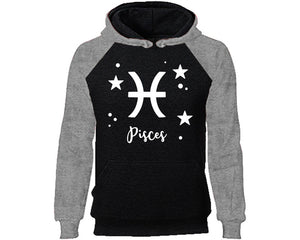 Pisces Zodiac Sign hoodie. Grey Black Hoodie, hoodies for men, unisex hoodies