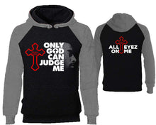 Görseli Galeri görüntüleyiciye yükleyin, Only God Can Judge Me designer hoodies. Grey Black Hoodie, hoodies for men, unisex hoodies
