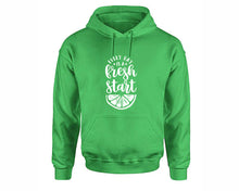 Load image into Gallery viewer, Every Day is a Fresh Start inspirational quote hoodie. Irish Green Hoodie, hoodies for men, unisex hoodies
