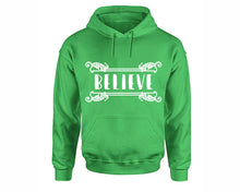 將圖片載入圖庫檢視器 Believe inspirational quote hoodie. Irish Green Hoodie, hoodies for men, unisex hoodies
