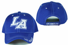 Cargar imagen en el visor de la galería, LA Los Angeles designer baseball hats, embroidered baseball caps, Royal Blue baseball cap
