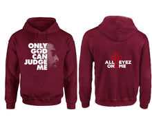 將圖片載入圖庫檢視器 Only God Can Judge Me hoodie. Maroon Hoodie, hoodies for men, unisex hoodies
