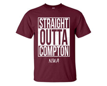 Cargar imagen en el visor de la galería, Straight Outta Compton custom t shirts, graphic tees. Maroon t shirts for men. Maroon t shirt for mens, tee shirts.
