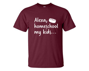 Homeschool custom t shirts, graphic tees. Maroon t shirts for men. Maroon t shirt for mens, tee shirts.
