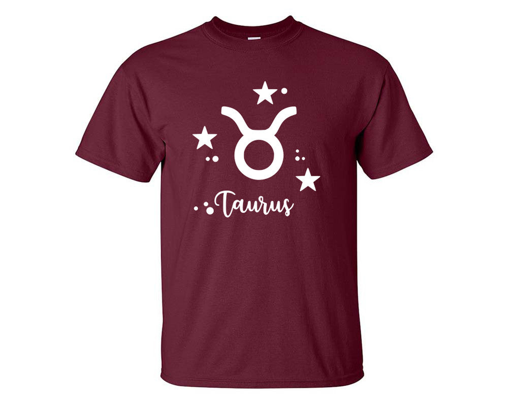 Taurus custom t shirts, graphic tees. Maroon t shirts for men. Maroon t shirt for mens, tee shirts.