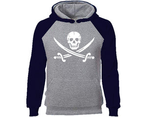 Jolly Roger designer hoodies. Navy Blue Grey Hoodie, hoodies for men, unisex hoodies