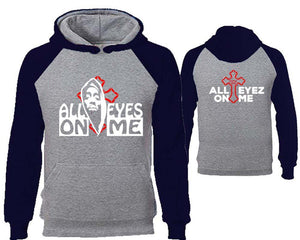 All Eyes On Me designer hoodies. Navy Blue Grey Hoodie, hoodies for men, unisex hoodies