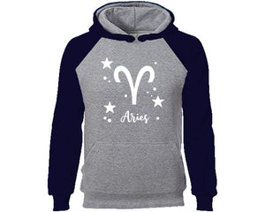 Aries Zodiac Sign hoodie. Navy Blue Grey Hoodie, hoodies for men, unisex hoodies