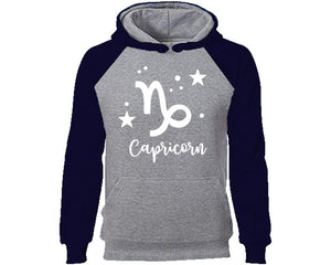 Capricorn Zodiac Sign hoodie. Navy Blue Grey Hoodie, hoodies for men, unisex hoodies