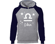 將圖片載入圖庫檢視器 Libra Zodiac Sign hoodie. Navy Blue Grey Hoodie, hoodies for men, unisex hoodies
