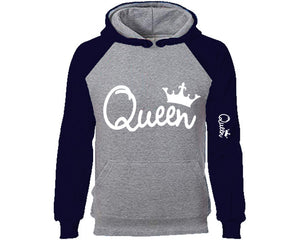 Queen designer hoodies. Navy Blue Grey Hoodie, hoodies for men, unisex hoodies